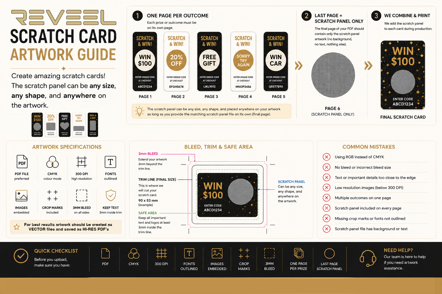 REVEEL Scratch Card Artwork Guide